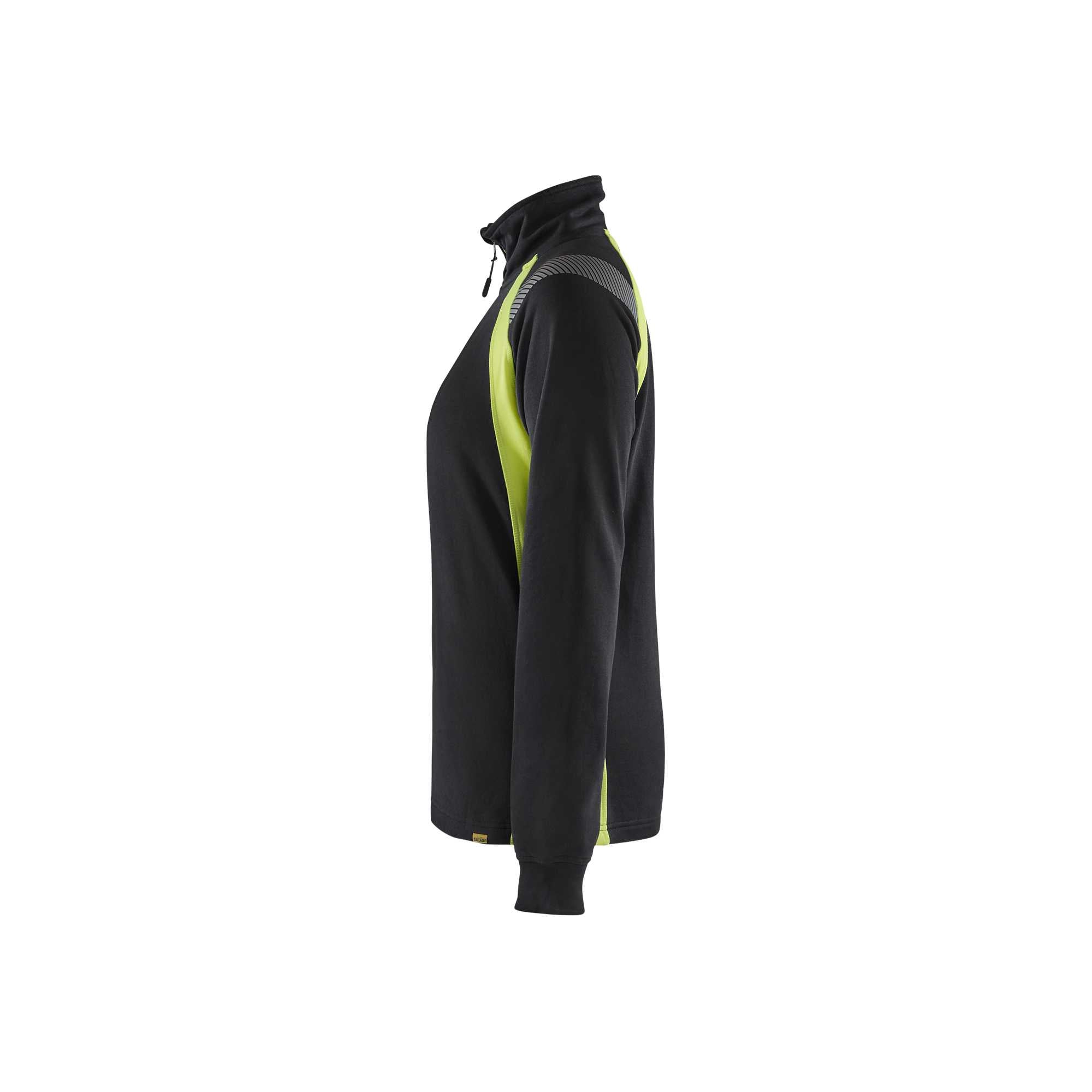 BLAKLADER 34031158 Hi Vis Reflective Half-zip Work Sweatshirt WOMEN - 100% Cotton
